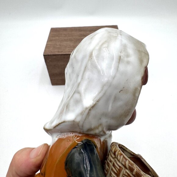 Vintage Japanese UCTCI Clay Pottery Girl Vase Figurine Redware Stoneware Art - Picture 8 of 13